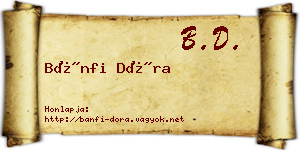 Bánfi Dóra névjegykártya